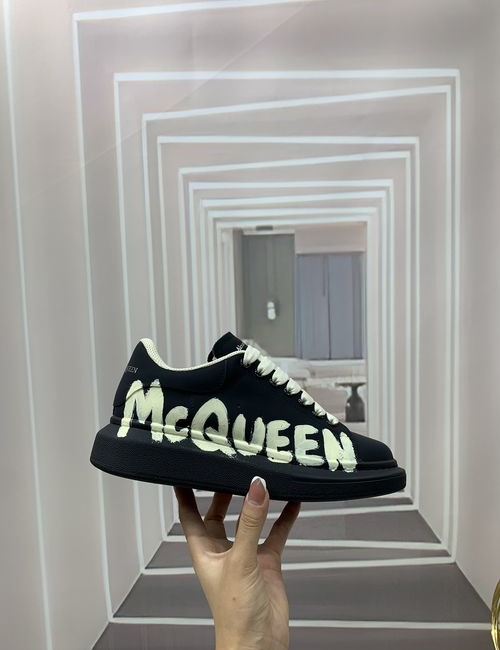 McQueen Premium Grained Matte Leather Shoes