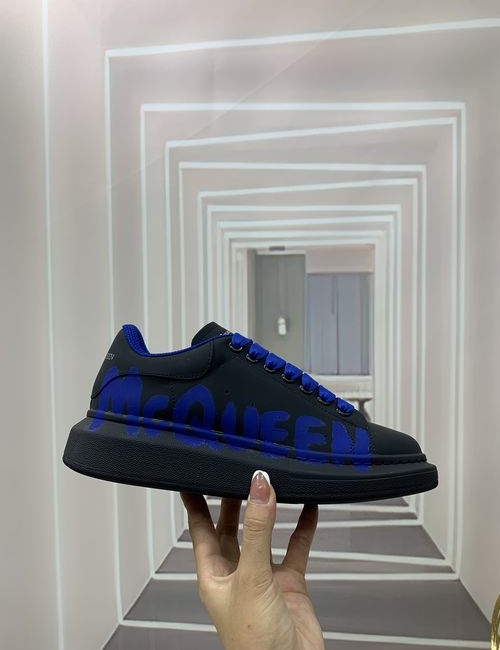 McQueen Premium Grained Matte Leather Shoes