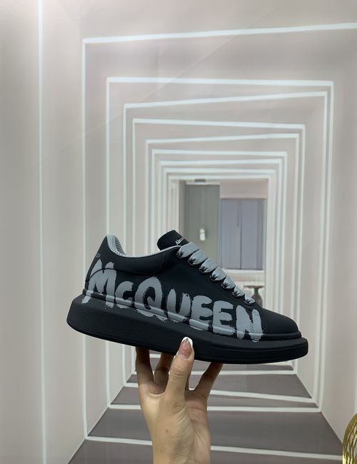 McQueen Premium Grained Matte Leather Shoes