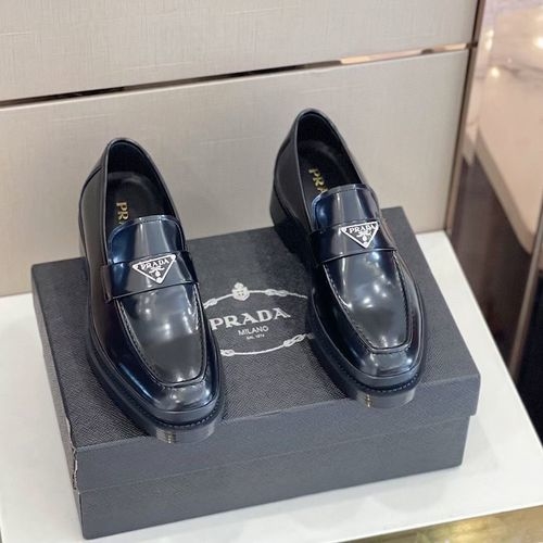 Prada Cowhide Derby Shoes TPU Sole