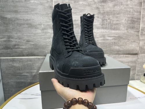 Balenciaga Vintage Work Boots With Embossed Logo