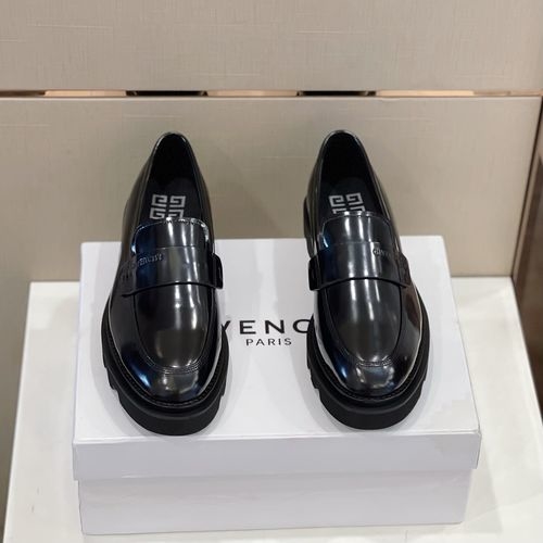 Givenchy Thick Sole Loafer Leather Shoes With Cowhide