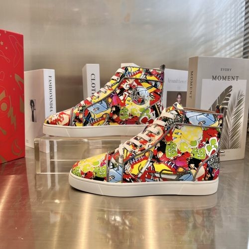 Christian Louboutin High-top Printed Casual Shoes