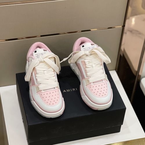Ami Suede Leather Mesh Casual Sneakers