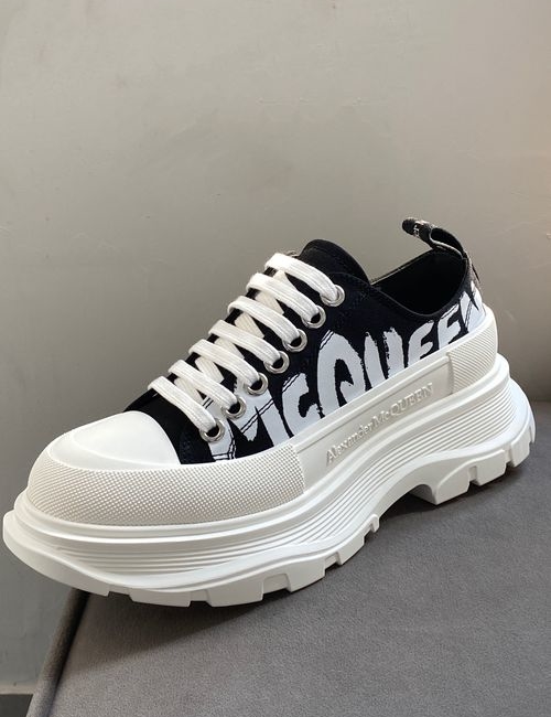 McQueen Letter Graffiti Canvas Casual Shoes