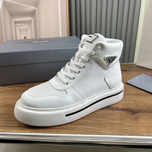 Prada Flyknit Cowhide Fabric Cowhide Lining Casual Shoes