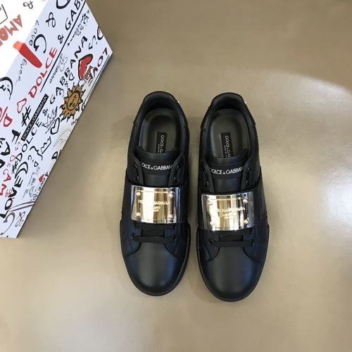Dolce & Gabbana DG Premium Cowhide Logo Casual Sneakers