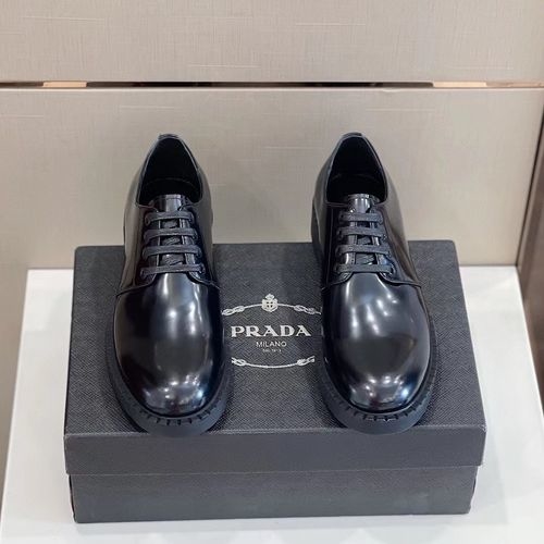 Prada Calfskin Loafers With Triangle Logo