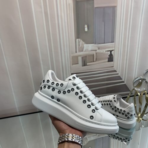 McQueen Premium Leather Couple Sneakers With Extra Laces