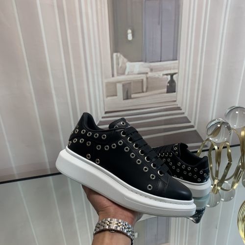 McQueen Premium Leather Couple Sneakers With Extra Laces