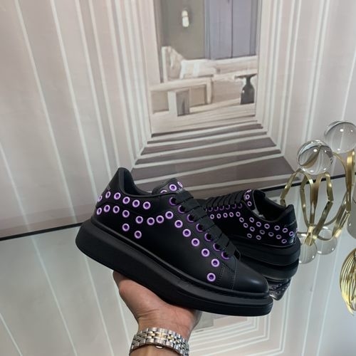 McQueen Premium Leather Couple Sneakers With Extra Laces