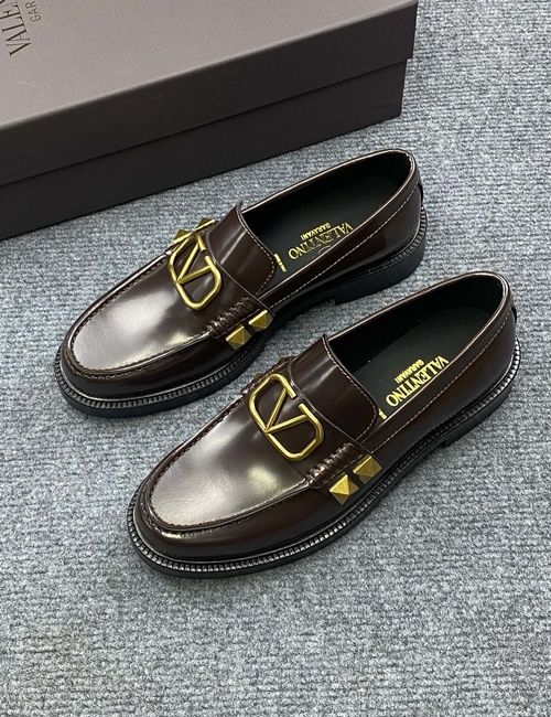 Valentino Leather Loafers With Genuine Sole