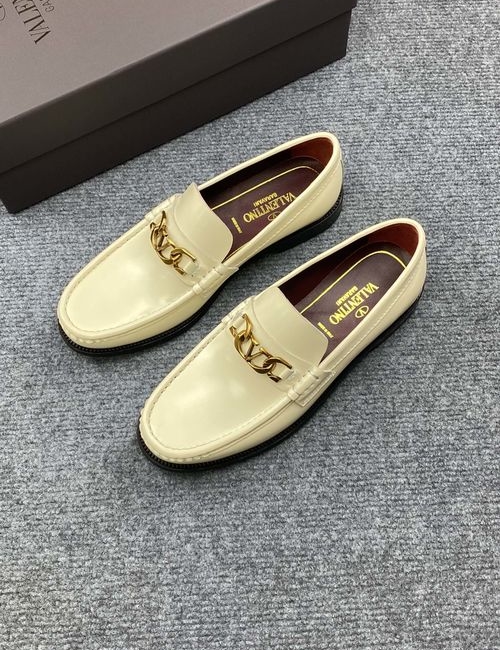 Valentino Leather Loafers With Genuine Sole