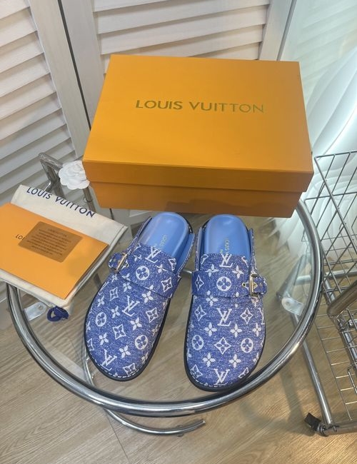 Louis Vuitton LV Faux Fur Lined Flat Slippers