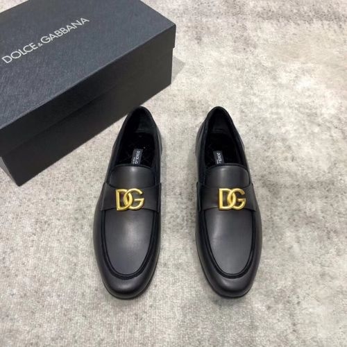 Dolce & Gabbana DG Classic Leather Loafers With Leather Sole