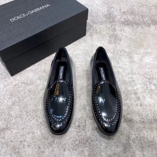 Dolce & Gabbana DG Classic Leather Loafers With Leather Sole