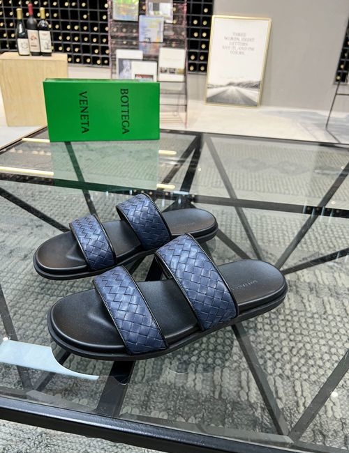 Bottega Veneta BV Woven Leather Slides Comfortable Sole