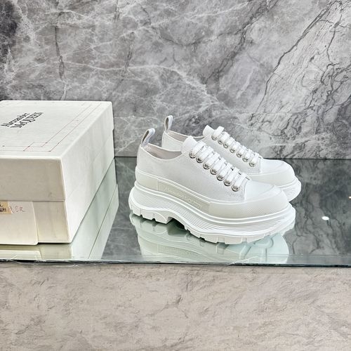 McQueen Silk Flat Casual Sneakers