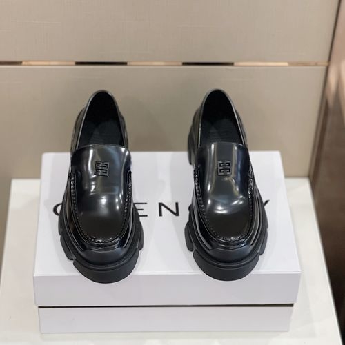 Givenchy Brushed Leather Loafers With 4G Logo