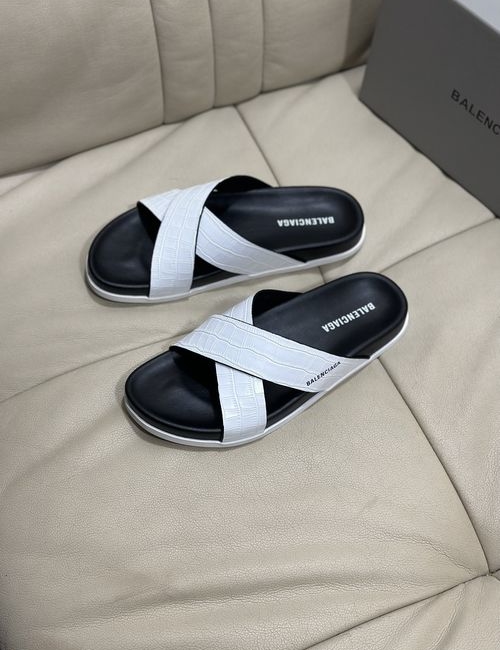 Balenciaga Premium Leather Upper Comfortable Casual Slides