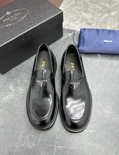 Prada Polished Leather Derby Shoes