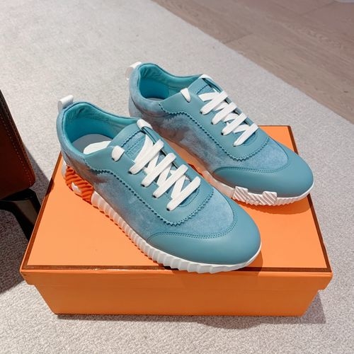 Hermes Vintage Leather Casual White Sneakers