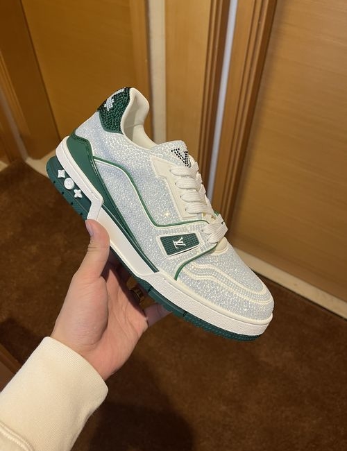 Louis Vuitton LV Trainer Crystal Skate Shoes TPU Sole