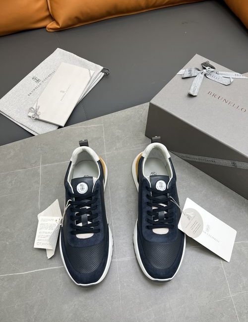 Brunello Cucinelli BC Perforated Cowhide Suede Low-top Sneakers