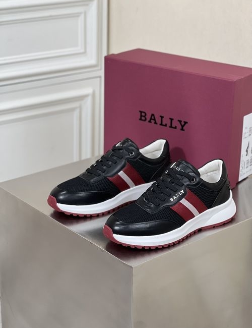 Bally Calfskin Breathable Mesh Casual Sneakers