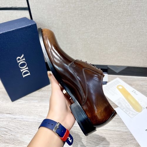 Christian Dior CD Business Casual Shoes Polished Cowhide Upper