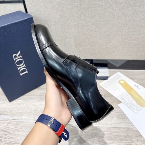 Christian Dior CD Business Casual Shoes Polished Cowhide Upper