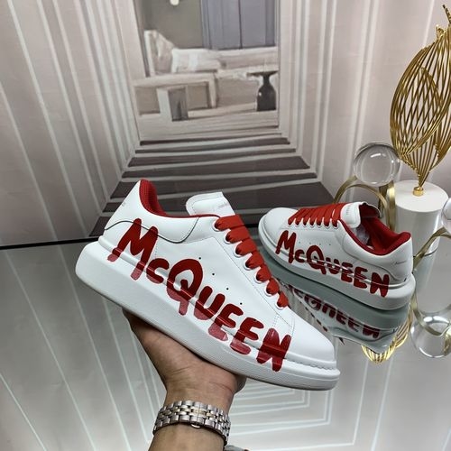 McQueen Premium Silk Cowhide Casual Shoes