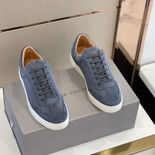 Brunello Cucinelli BC Perforated Suede Sneakers With Rubber Sole