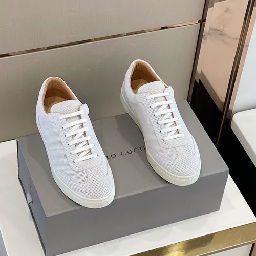 Brunello Cucinelli BC Perforated Suede Sneakers With Rubber Sole