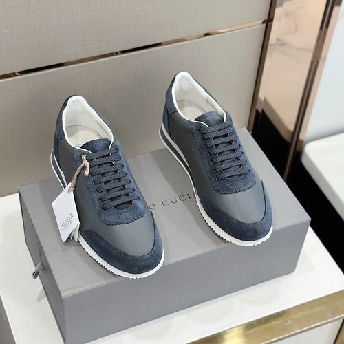 Brunello Cucinelli BC Perforated Calfskin Sneakers With Rubber Sole