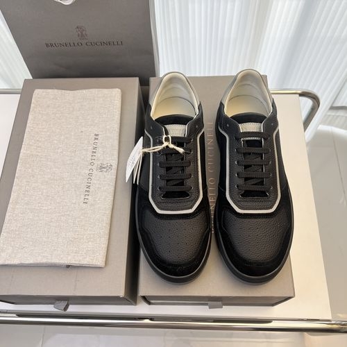 Brunello Cucinelli BC Grain Calfskin Suede Casual Shoes