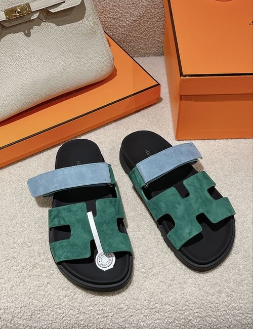 Hermes Classic Suede TPU Sole Slippers