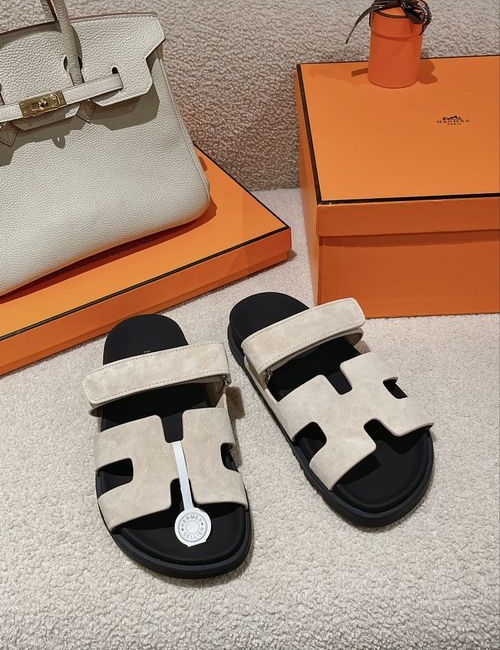 Hermes Classic Suede TPU Sole Slippers