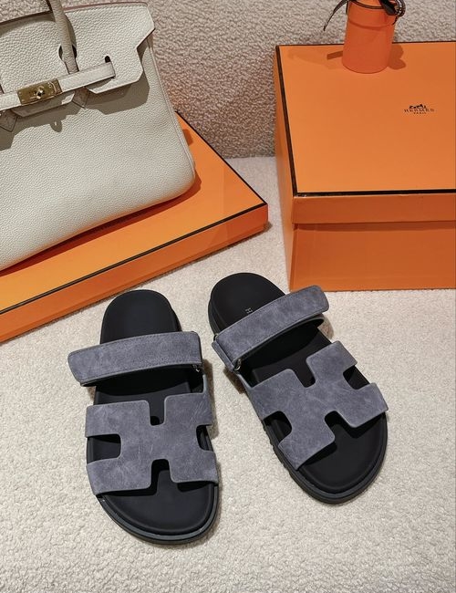 Hermes Classic Suede TPU Sole Slippers