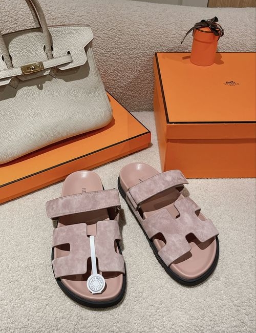 Hermes Classic Suede TPU Sole Slippers