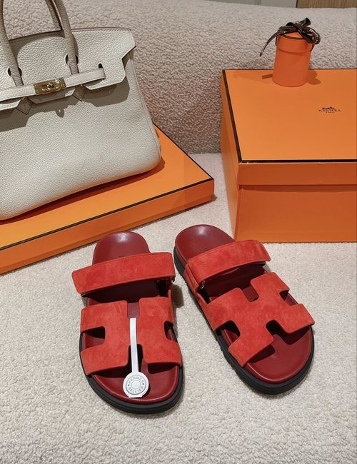 Hermes Classic Suede TPU Sole Slippers