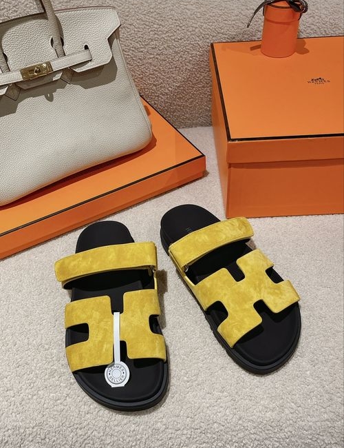 Hermes Classic Suede TPU Sole Slippers