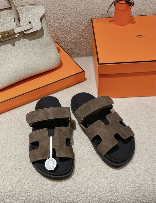Hermes Classic Suede TPU Sole Slippers