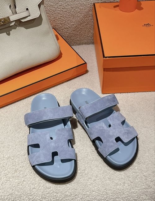 Hermes Classic Suede TPU Sole Slippers