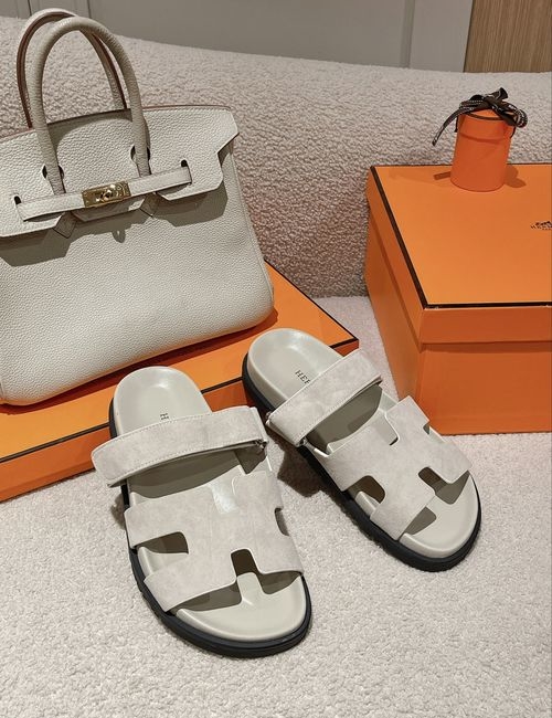 Hermes Classic Suede TPU Sole Slippers