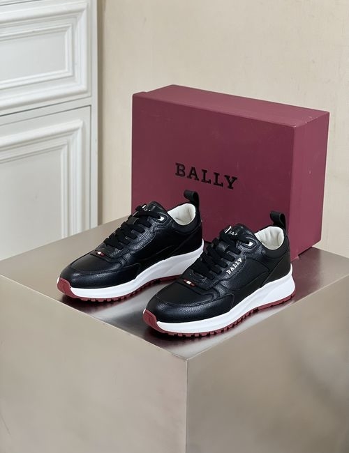 Bally Calfskin Breathable Mesh Casual Sneakers