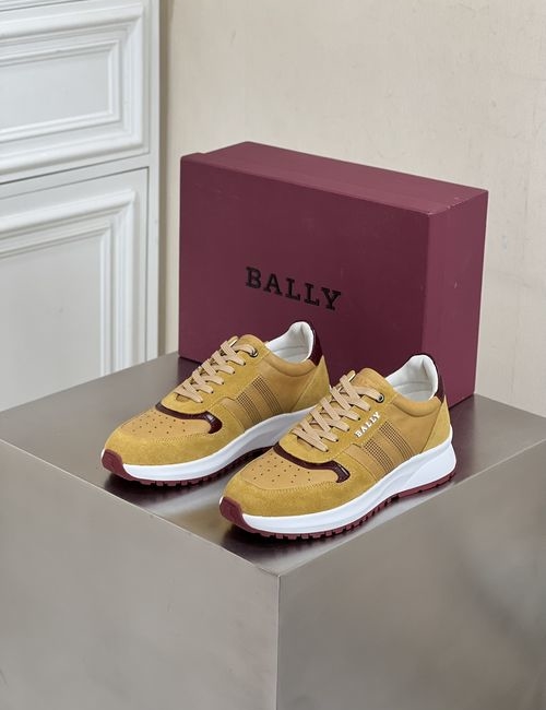 Bally Calfskin Breathable Mesh Casual Sneakers
