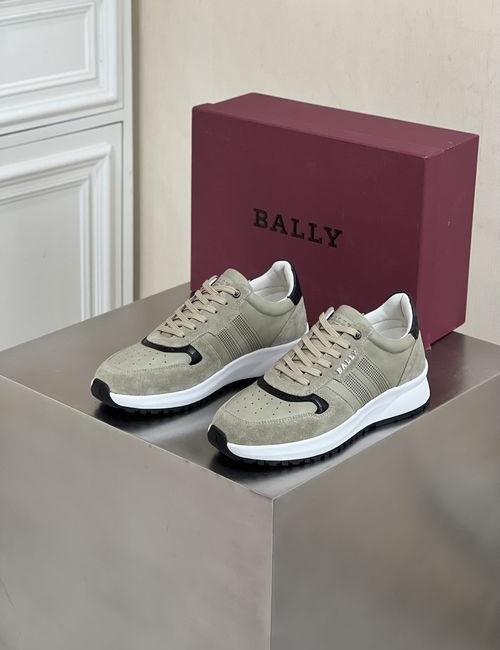Bally Calfskin Breathable Mesh Casual Sneakers