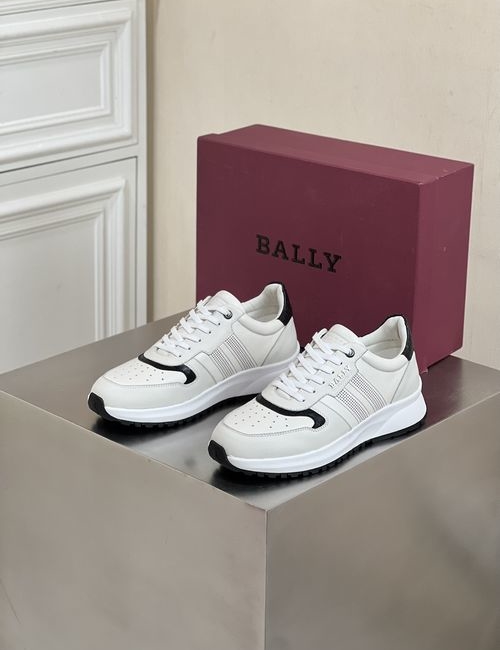 Bally Calfskin Breathable Mesh Casual Sneakers