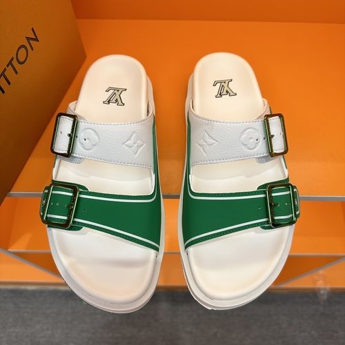 Louis Vuitton LV Oblique Printed Thick Sole Sandals